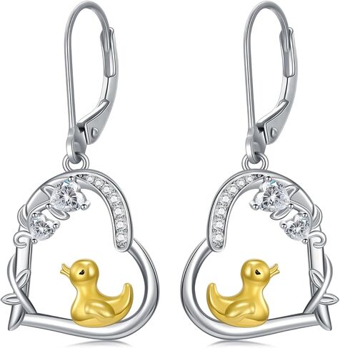 Chicken Earrings Sterling Silver Heart Turkey Earrings Dangle Chicken Jewelry Thanksgiving Gifts for Women Mom Chicken Lovers in Kuwait