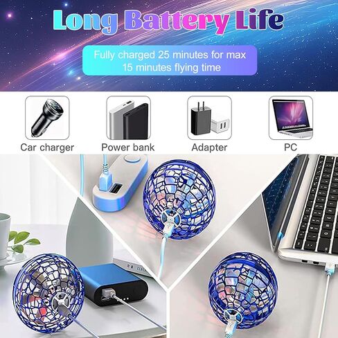 Flying Orb Toys, Galaxy Boomerang, 2024 Upgraded Hand Controlled Hover Ball, Cosmic Globe, 360 Rotating Cool Fidget Spinner, Mini Drone Flyorb Toy Gift for 6-10+ Kids & Adults in Saudi Arabia