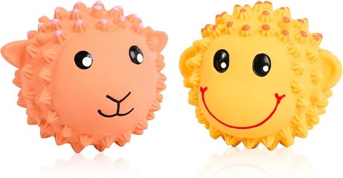 SCHITEC Squeaky Dog Toys, [2 Pack] Squawking Latex Toy with Interactive Squeaker, Squeak Rubber Duck Chicken for Medium Small Dogs in Saudi Arabia
