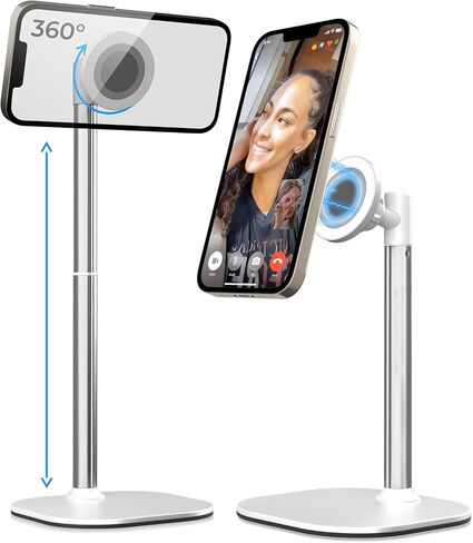 Cooper MagStand - Height Adjustable iPhone Stand for Desk | Magnetic iPhone Stand for Video Recording, iPhone Holder for Desk, iPhone MagSafe Stand for iPhone 16 (Pro Max Plus) 15/14/13/12 (Black) in Saudi Arabia
