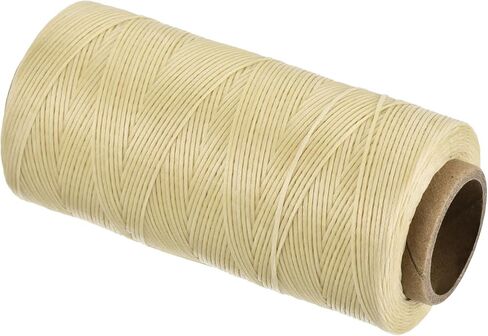 MECCANIXITY Waxed Thread,284 Yard 0.8mm 150D Flat Wax Thread Polyester Waxed String for Leather Sewing Hand Weaving Book Binding Home Decoration,Coffee in Saudi Arabia