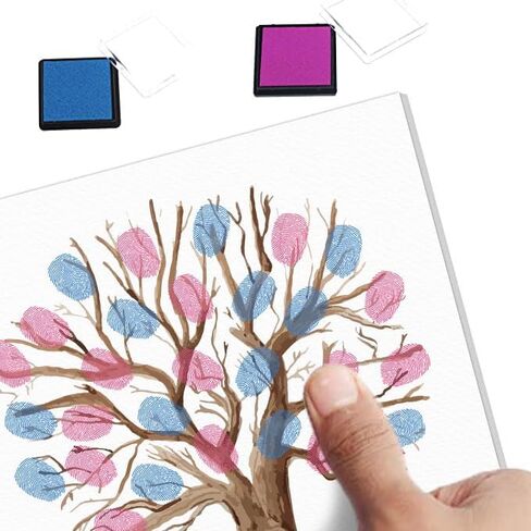 Azbuk Gender Reveal Fingerprint Tree, Winnie Baby Shower Gender Reveal Game, Winnie Baby Shower Guest Book, Baby Shower Keepsake, Gender Reveal Party Decorations in Kuwait