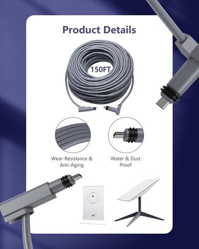 Replacement Cable 32.8ft for Starlink Cable, FTP Network Cable Satellite Compatible with Starlink Standard V2 Dish and Router (Starlink Standard Actuated Kit), (10m/32.8ft) in Saudi Arabia
