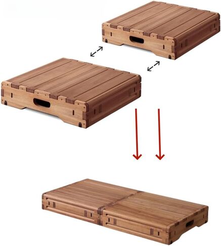 Wooden Platform, Two Combination Packs, one Step Stool for The Elderly and Children, Porch Steps, Mobile Steps, Suitable for Disabled, Elderly, and Children in Kuwait