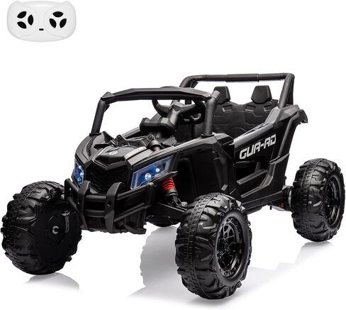 24V Ride On UTV Car, Battery Powered Electric Vehicles, Kids UTV with Remote Control, Spring Suspension,200W Motor, Metal Frame, USB, Music, LED Lights, Ride On Toy for Kids in Kuwait