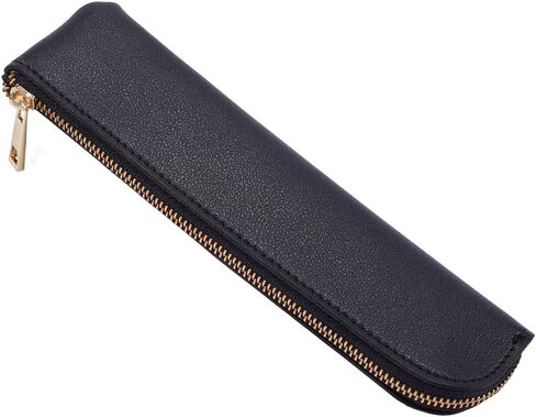GORGECRAFT Stationery Storage Bag PU Leather Pencil Case Slim Design Soft Small Aesthetic Pen Pouch Solid Color Portable Zipper Cosmetic Bag for Pen Pencils Markers Gifts (Pink) in Kuwait