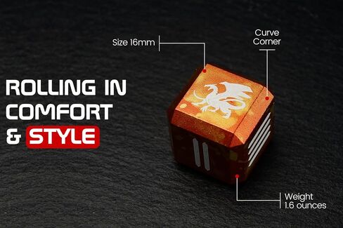 IV - Unique Metal D6 Dice - 6 Sided Dice, Large Heavy Metal D6 Dice Set, Solid16mm Dice with Dragon Inspired Artwork (Sandstorm) in Saudi Arabia