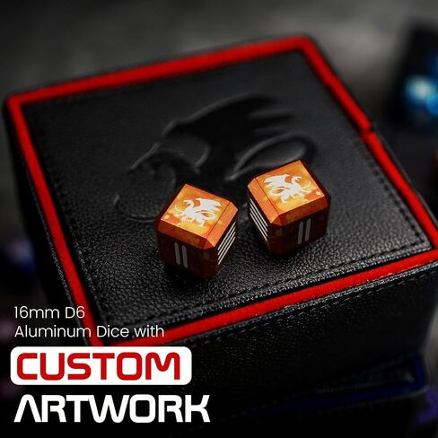 IV - Unique Metal D6 Dice - 6 Sided Dice, Large Heavy Metal D6 Dice Set, Solid16mm Dice with Dragon Inspired Artwork (Sandstorm) in Saudi Arabia