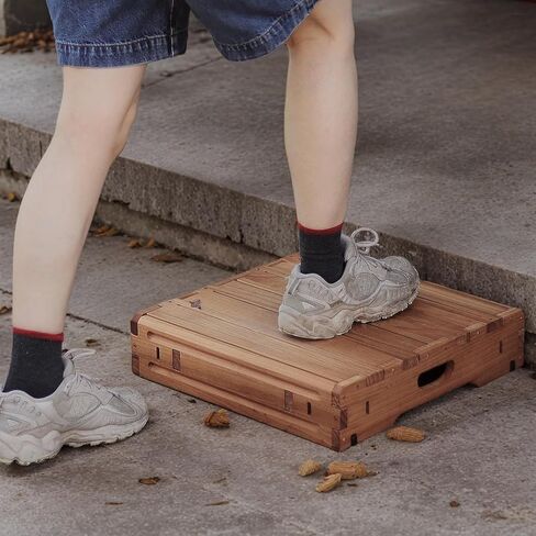 Wooden Platform, Two Combination Packs, one Step Stool for The Elderly and Children, Porch Steps, Mobile Steps, Suitable for Disabled, Elderly, and Children in Kuwait