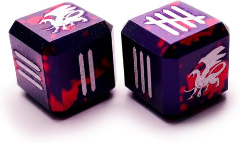 IV - Unique Metal D6 Dice - 6 Sided Dice, Large Heavy Metal D6 Dice Set, Solid16mm Dice with Dragon Inspired Artwork (Sandstorm) in Saudi Arabia