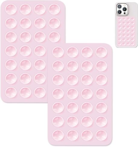 عبوتان من حافظة الهاتف التي يمكن تركيبها على الوجهين، حامل هاتف لاصق من السيليكون لهواتف iPhone وAndroid، حامل قوي بدون استخدام اليدين لالتقاط صور السيلفي ومقاطع الفيديو - أسود in Kuwait