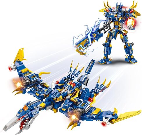 STEM 2 In1 Tyrannosaurus Dinosaur Kits ، متوافقة مع مجموعة Dinosaur Lego ، وتحويل مجموعات بناء روبوت الميكانيكية للبالغين ، لعبة التعليمية للهدية للأطفال الأولاد 6-10 (504 PCS) in Kuwait