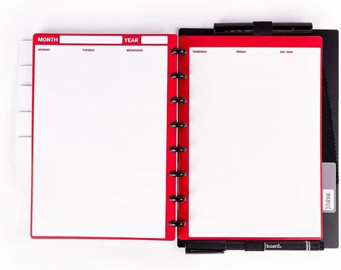 Modubooq - 16 magenta to-do list reusable discbound duratech3 pages - inserts with to do lists for smart notebook - A5 in Kuwait