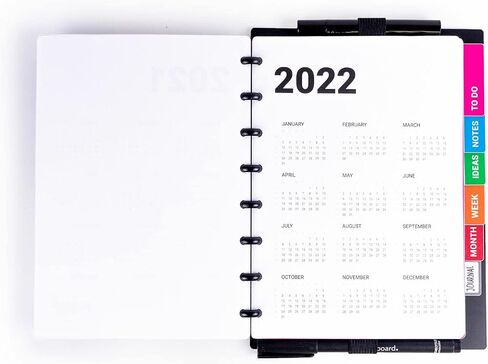 Modubooq - 16 magenta to-do list reusable discbound duratech3 pages - inserts with to do lists for smart notebook - A5 in Kuwait