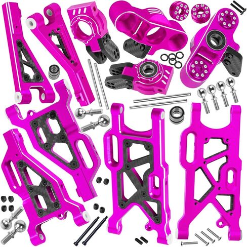 Rc Upgrades Part for 1/8 Typhon 6s BLX,1/7 Felony Infraction 6S BLX Limitless,Front Rear A-Arms,Steering Blocks,Caster Block,Aluminum A-Arms,Caster Block,Steering Blocks,Wheel Hex,Red in Saudi Arabia