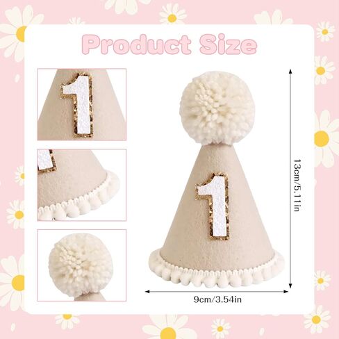1st Birthday Hat for Girls Boys, Natural Boho First Birthday Crown, Adorable Birthday Party Decorations in Saudi Arabia