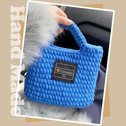 Chunky Chenille Yarn for Crochet 500g DIY Knitting Blanket Amigurumi Hat Scarf Soft Yarn Super Bulky Yarn (1, Blue) in Kuwait