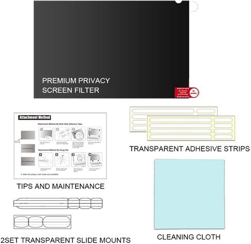 [2 Pack] 24 Inch 16:9 Computer Privacy Screen Filter for Widescreen Monitor and Laptop - Anti-Glare - Anti-Scratch Protector Film - Data Confidentiality Shield [2 Pack] in Kuwait