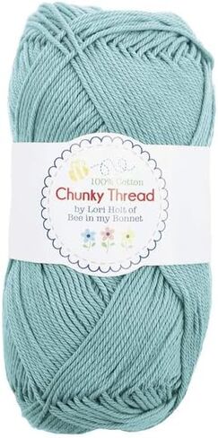 Riley Blake Assortment of New Premium Chunky Thread by Lori Holt of Bee in My Bonnet, Vibrant Colors for Knitting, Crochet and Crafts. (Stonewash) in Saudi Arabia