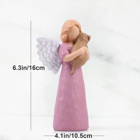 Dog Memorial Gifts for Loss of Dog - Sympathy Keepsake, Pet Remembrance for Loss, Rainbow Bridge Figurines, Bereavement Angel Statue, Hand-Painted Condolence for Passed Companion & Pet Lovers in Saudi Arabia