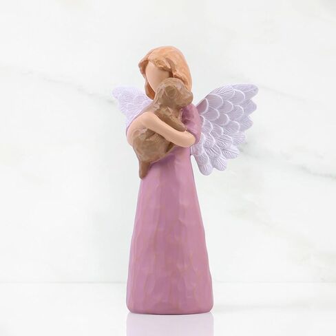 Dog Memorial Gifts for Loss of Dog - Sympathy Keepsake, Pet Remembrance for Loss, Rainbow Bridge Figurines, Bereavement Angel Statue, Hand-Painted Condolence for Passed Companion & Pet Lovers in Saudi Arabia
