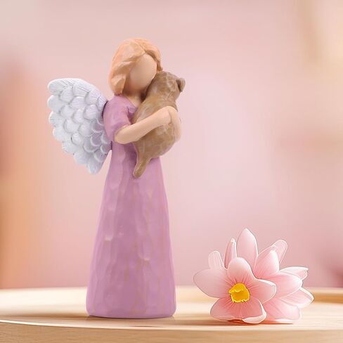 Dog Memorial Gifts for Loss of Dog - Sympathy Keepsake, Pet Remembrance for Loss, Rainbow Bridge Figurines, Bereavement Angel Statue, Hand-Painted Condolence for Passed Companion & Pet Lovers in Saudi Arabia