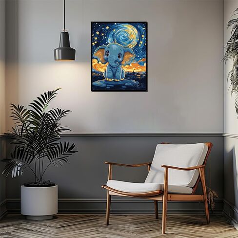 Sloth Sitting on a Tree Trunk Paint by Number Kits for Adults, Starry Night Scenery Paint by Number for Beginner, Funny Animal Acrylic Oil Painting for Gift Home Wall Decor(16×20inch, Unframe) in Kuwait