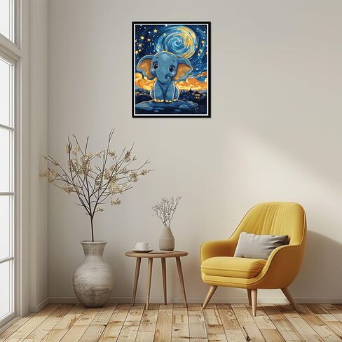 Sloth Sitting on a Tree Trunk Paint by Number Kits for Adults, Starry Night Scenery Paint by Number for Beginner, Funny Animal Acrylic Oil Painting for Gift Home Wall Decor(16×20inch, Unframe) in Kuwait
