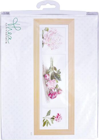Thea Gouverneur - Cross Cross Stitch Kit - Peonies - Aida - 18 Count - مجموعة تطريز للبالغين - مؤشرات ترابط التطريز DMC وغيرها in Saudi Arabia