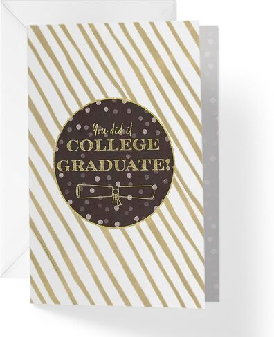 Graduation Card for Daughter | Flowers graduation cap Proud of the Woman You've Become | 5"x7.5" | Single Card and Envelope | Female USA Small Business in Kuwait