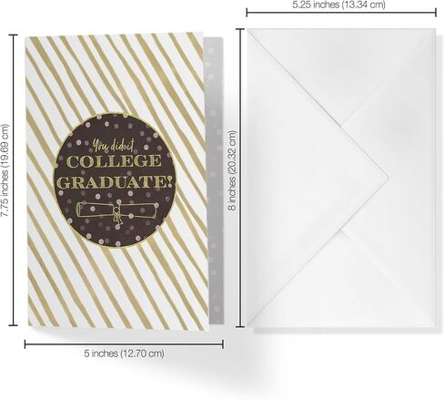 Graduation Card for Daughter | Flowers graduation cap Proud of the Woman You've Become | 5"x7.5" | Single Card and Envelope | Female USA Small Business in Kuwait