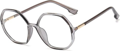 bullabulling Retro Polygon Reading Glasses For Women Blue Light Blocking Oversized Eyeglass Frames Large lens in Saudi Arabia