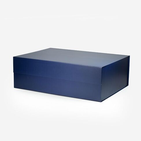 Geoto 23.6x17.3x7.87in xxl صناديق هدايا مغناطيسية كبيرة ، مربع فاخر كبير قابلة للطي للتغليف الحالي بالجملة (أسود) in Kuwait