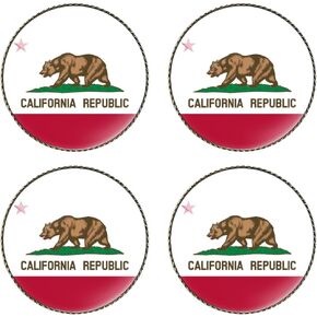 4 PCS California Flag Pin جولة 1 بوصة ، دبابيس طية صدر السترة شارة التذكارية لحقائب الظهر للملابس ، وملحقات العلم في كاليفورنيا الحفلات ، وملحقات الدبوس الوطني للرجال/النساء
