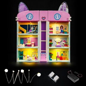 مجموعة مصباح LED متوافقة مع Lego Gabby's Dollhouse 10788 (بدون طراز ، فقط طقم إضاءة) ، وضوء متوافق مع Lego 10788 Gabby's Dollhous