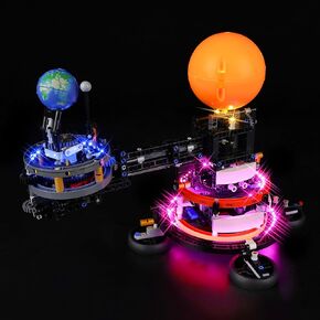 Kyglaring LED LED KIT لـ LEGO Technic Earth and Lunar Orbit Model Kit ، متوافقة مع LEGO 42179 (مجموعة من الطوب غير مدرجة)