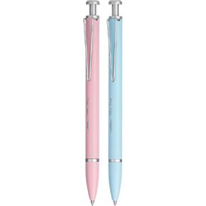 Mr. Pen- Metal Retractable Gel Pen, 2 Pack, 2 Refills, Blue & Pink, Black Ink, Metal Barrel Gel Pens Fine Point 0.7mm, Retractable Pens, Cute Pens, Gel Ink Pens, Aesthetic Pens, Metal Gel Pen