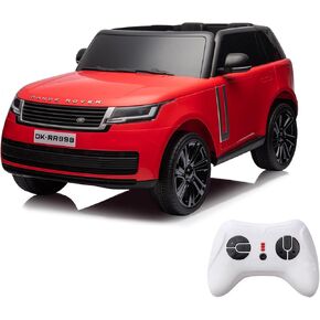 Gaomon 24V Kids Ride on Truck Car 2 مقعدًا - لعبة Land Rover Electric Car المرخصة مع التحكم عن بعد الوالدين ، تعليق الربيع ، Bluetooth ، 3 سرعات ، أبيض