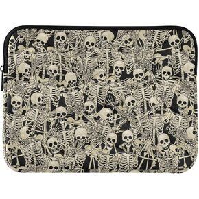 Cute Laptop Sleeve 13 inch Goth Bat Flowers Laptop Bag 14 inch Waterproof Computer Bag for Women Laptop Accessories Computer Cover Bag for Tablet Men, A06D24018