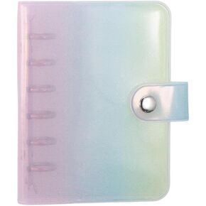غطاء الموثق A7 ، غطاء موثق قوس قزح من طراز Rainbow اللطيف ، مع زر SNAP ، حماة دفاتر مجلد Leaf Volder (تدرج قوس قزح)