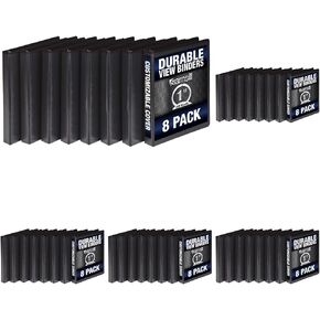 سامسيل متين بوصة 1 بوصة ، مصنوعة في الولايات المتحدة الأمريكية ، Round Ring Ring Clear View Binder ، Black ، 40 Pack (S88430)