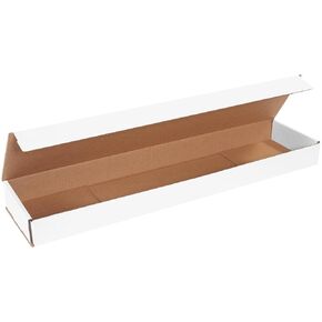 Top Pack Supply Corrugated Mailers, 26" x 6" x 2" White (Pack of 50)