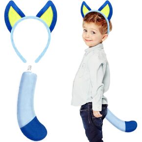 2 PCS آذان الكلاب وذيل الأزياء مجموعة الكرتون الكلب العادل الذيل للأطفال COSPLAY هدايا حفلة عيد ميلاد الملحقات
