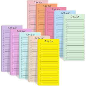 10 Pack 500 Sheets to Do List Sticky Notepad 3.7 '' X 8.5 '' Notes Sticky Notes Daily Deforn