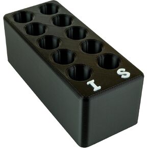 510 Cartridge Holder & Desk Organizer | 2 Rows with Labels, 10 Cartridge Slots | Display Stand for 510 Thread Cartridges (Black)