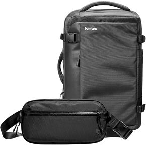 حقيبة ظهر Tomtoc Travel 40L مع حقيبة حبال 3.5L X-PAC مع حظر RFID