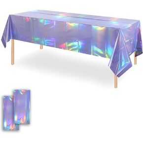 OQOQ Neon Cheetah Print Party Decorations tablecloth (حزمان) - 54 × 108 بوصة من القماش الجدول البلاستيكي القابل للتخلص