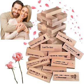 Tower Lust - 48 ٪ من لعبة برج Super Naughty Block ، أنشطة ليلية للتاريخ المرح ، فالنتين هبوطات التراص ، لعبة Date Night Party Game (مجموعة واحدة)