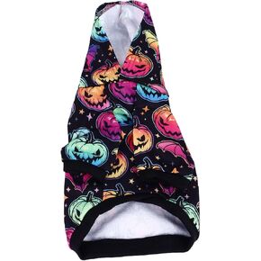 AYNEFY Halloween Pet Clothes,Cute Pumpkin Pattern Halloween Dog Clothes Dog Costumes Dog Hoodie Sweatshirts for Halloween Party Birthday Daily