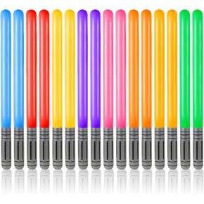 EVERMARKET 16 PCS Inflatable Lightsaber,Blow Up Light Saber Sword Toys Party Bags Stocking Stuffers Star Swords Toys for Wars Themed Party Cosplay Party Favors,8 Colors